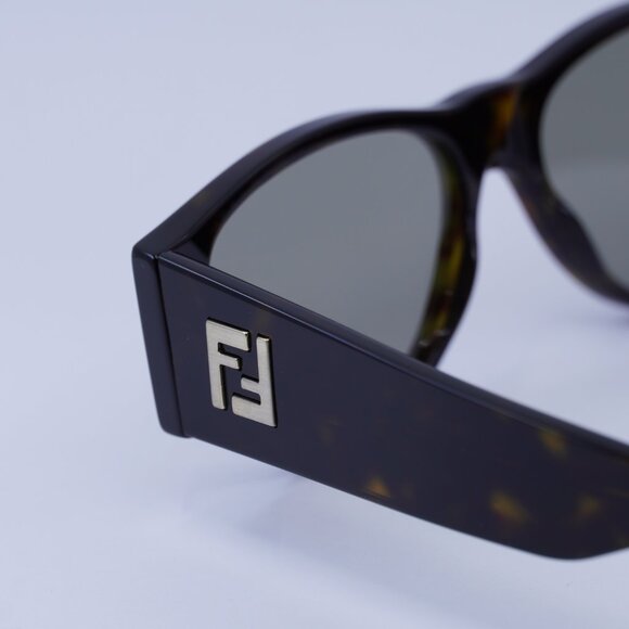 Fendi FE40158I 52E Sunglasses Dark Havana Oval Frame, Brown Lenses - Picture 5 of 10
